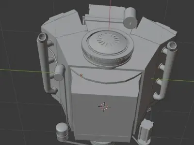 V8 engine 3D model 5