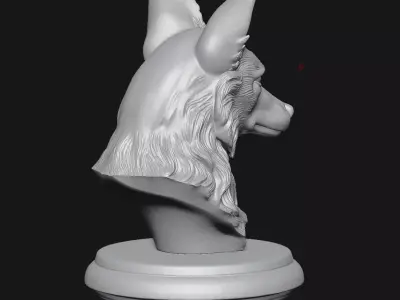 Fox sculpture 3D print model