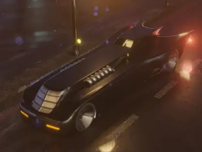 Animated Batmobile 3D print model