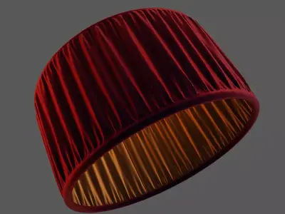 Red Lampshade Free 3D model