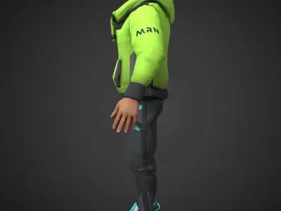 Mikey Money  Dynamic 3D Male Game Character Low-poly 3D model