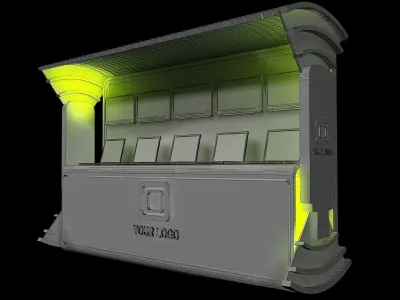  Booth Exhibition Stand a444b 3D model