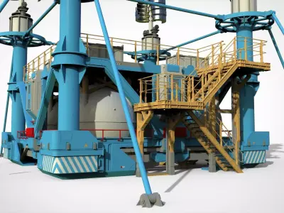 Sci-Fi Wind turbine 7 3D model