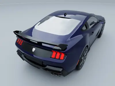 Ford Mustang 2024 with interior 3D model