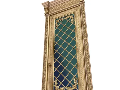 Carved Door Classic 01302 Wood Low-poly 3D model