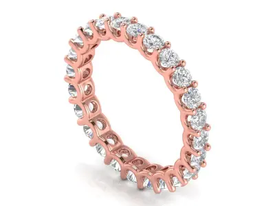 U Shaped Eternity Ring 2 point 6 mm stone size swiss 16 and EU56 3D print model