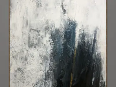 Plaster two square photo frames 21 Low-poly 3D model