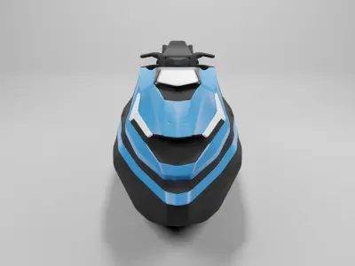 Low poly Electric JetSki Low-poly 3D model