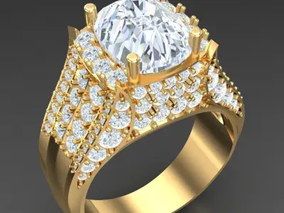 Luxury Men Rings Designs 5MR007 3D print model