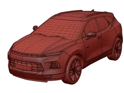 Luxury SUV unbranded 3D model