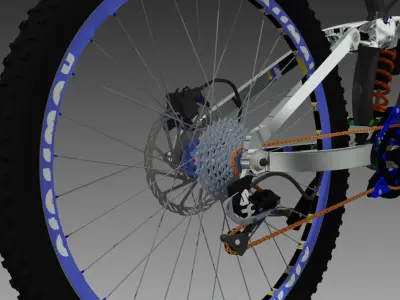 downhill bike bicycle 3D model