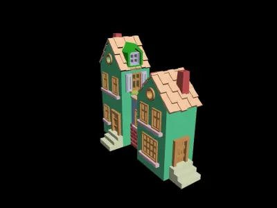 Medieval House 68 3D print model 3D model