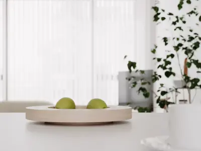 Modern living room dining room interior scenes 551 3D model