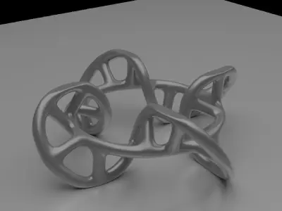 DNA Loop dinning glass Table 3D model