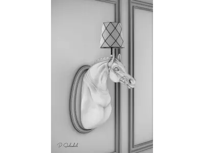 Wall Sconce Horse Lighting  3D model