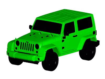 jeep wrangler 2010 3D model