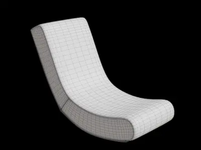 Red Mario Gaming Chair Low-poly 3D model