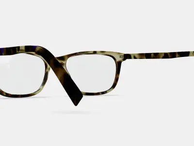 Welty Eyeglasses in Violet Magnolia 3D model