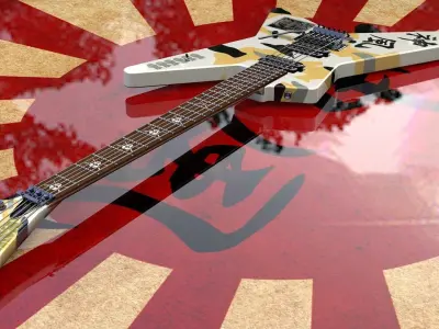 George Lynch ESP Kamikaze Star STD White 3D model