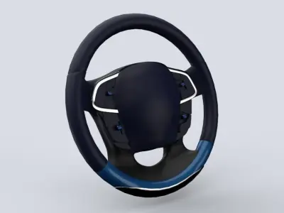 Simple Steering wheel concept for passenger car 3D model