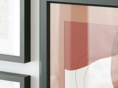 Abstract painting gallery wall 3D model