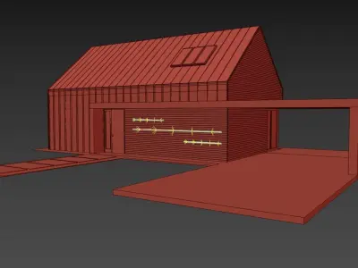 House in the forest Low-poly 3D model