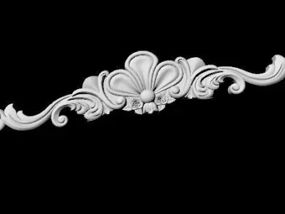 Central decor ornament for furniture 3D model 542