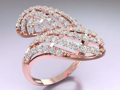 Diamond Ring - Womens Rings - GN127 3D print model