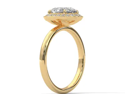 solitaire ring with detail images and 360 render videos 82 3D print model
