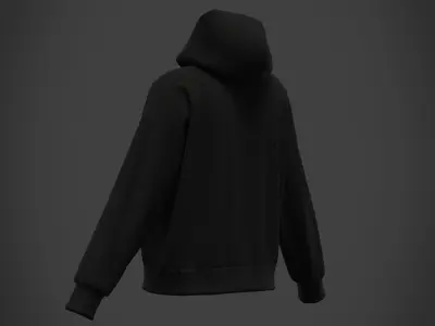 Female hoodie 3D model