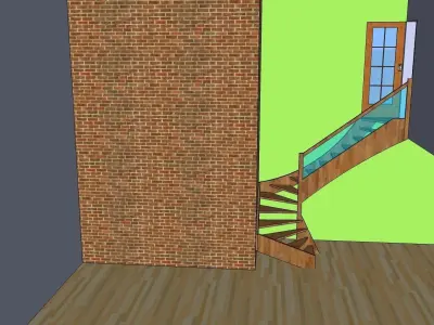 treppe spiral staircase in house Free low-poly 3D model