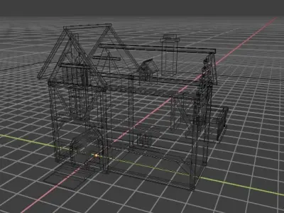building  Low-poly 3D model