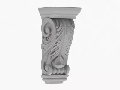 Scroll Corbel 17 3D model