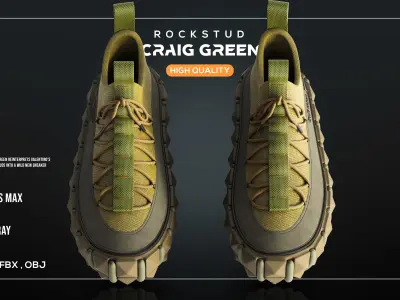 High Poly Shoes  3DS MAX Project 3D model