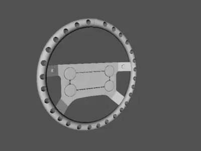 02 Volante 4 Bolas Low-poly 3D model