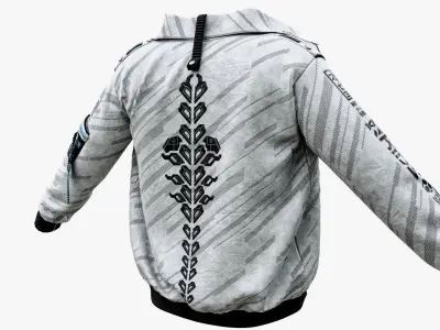 Hip Hop Techwear Sport Jacket Low-poly 3D model