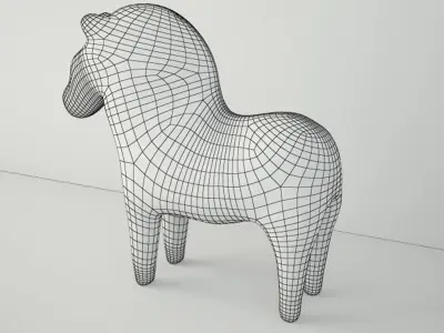 Swedish Dala Horse 3D model