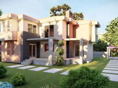 pack Casa Scene- two villa-two modern house 3D model