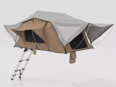 Car Tent Unfolded 3D model