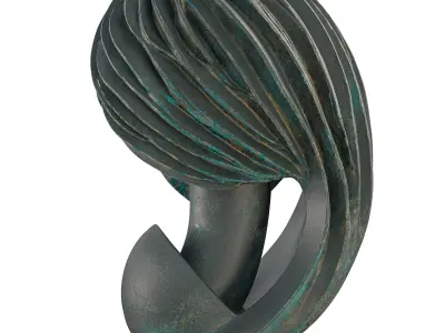 Antique Serene Meditation Figure Sculpture Low-poly 3D model