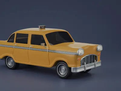 Stylized Taxi Cab Model 3D model