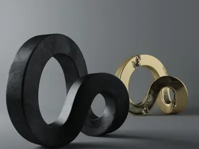 Modern Mobix Sculpture  3D model