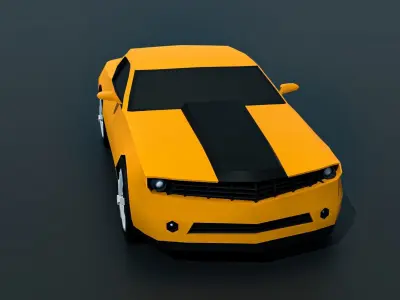 Low Poly Chevrolet Camaro Low-poly 3D model