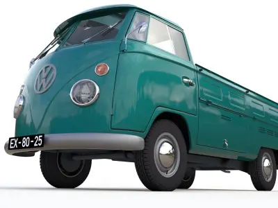 VOLKSWAGEN TRANSPORTER PICKUP SINGLE CAB - 1962 3D model