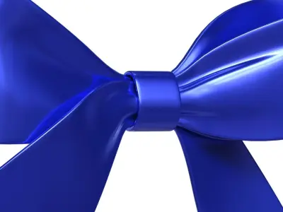 Christmas Bow Ribbon 80 Low-poly 3D model