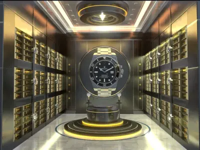 SAFE - VAULT LOCKER ROOM - PBR TEXTURES - GAME-VR READY Low-poly 3D model