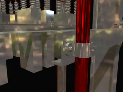 Capacitor Bank Low-poly 3D model