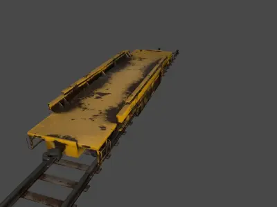 Train car Low-poly 3D model