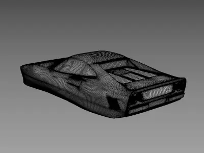 The silhouette of the car 1984 Ferrari 288 GTO 3D print model