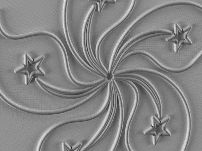 Flag of Hong Kong Neon Sign 3D model